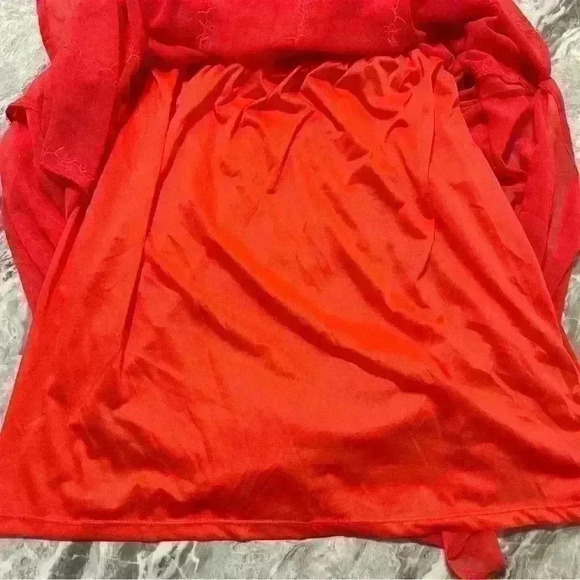 Heart Soul Womens Maxi Dress Size 1X Red Boho Outdoor Spring Summer Embroidery - Picture 9 of 11